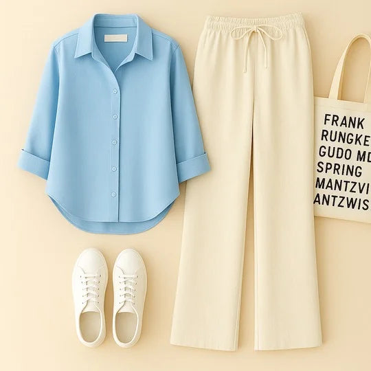 NK Luxe Co-Ord Set – Aqua & Skin