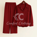 Western Shirt Style 2-Pcs Stiched Co-Ord Set.