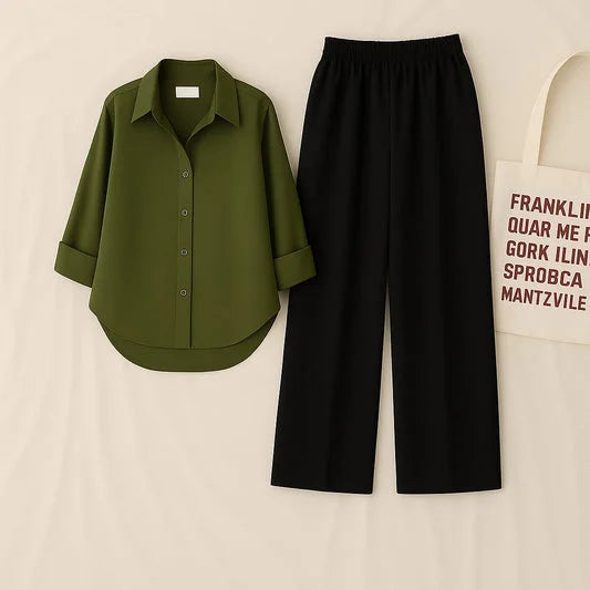 NK Co-Ord Set – Green & Black