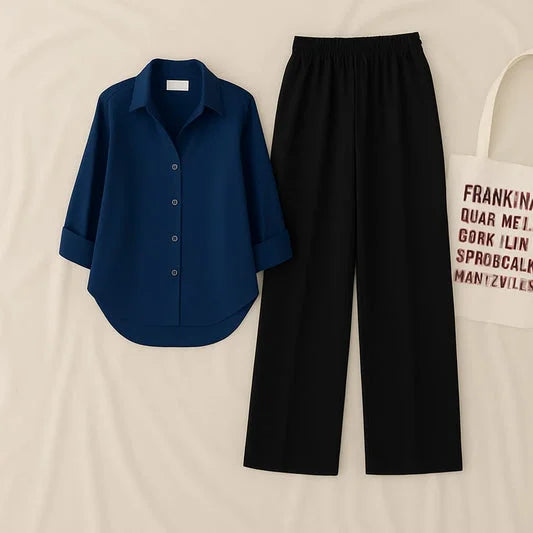NK Co-Ord Set – Blue & Black