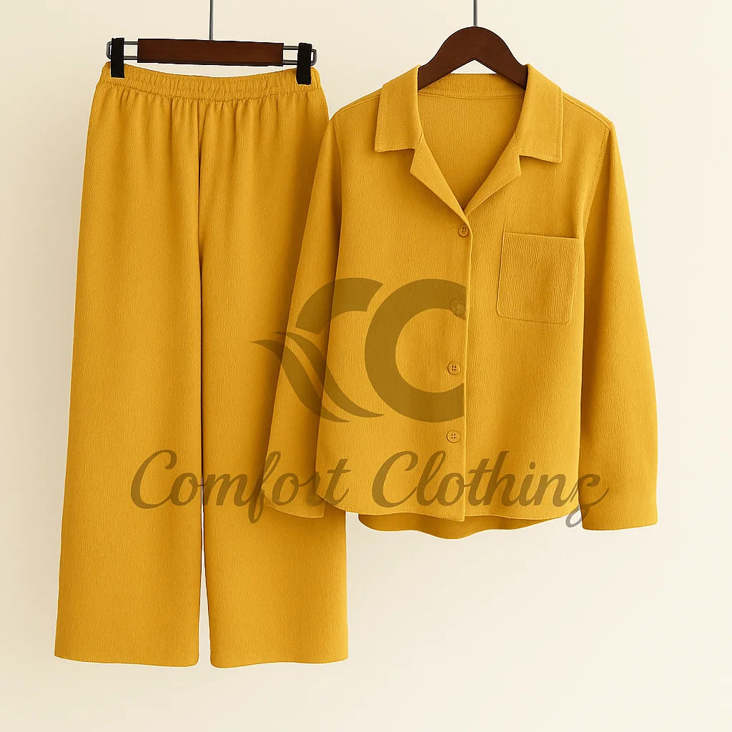 Western Shirt Style 2-Pcs Stiched Co-Ord Set.