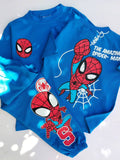 Blue Spider Trouser Set