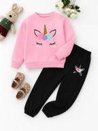 Pink Unicorn Kids Tracksuit