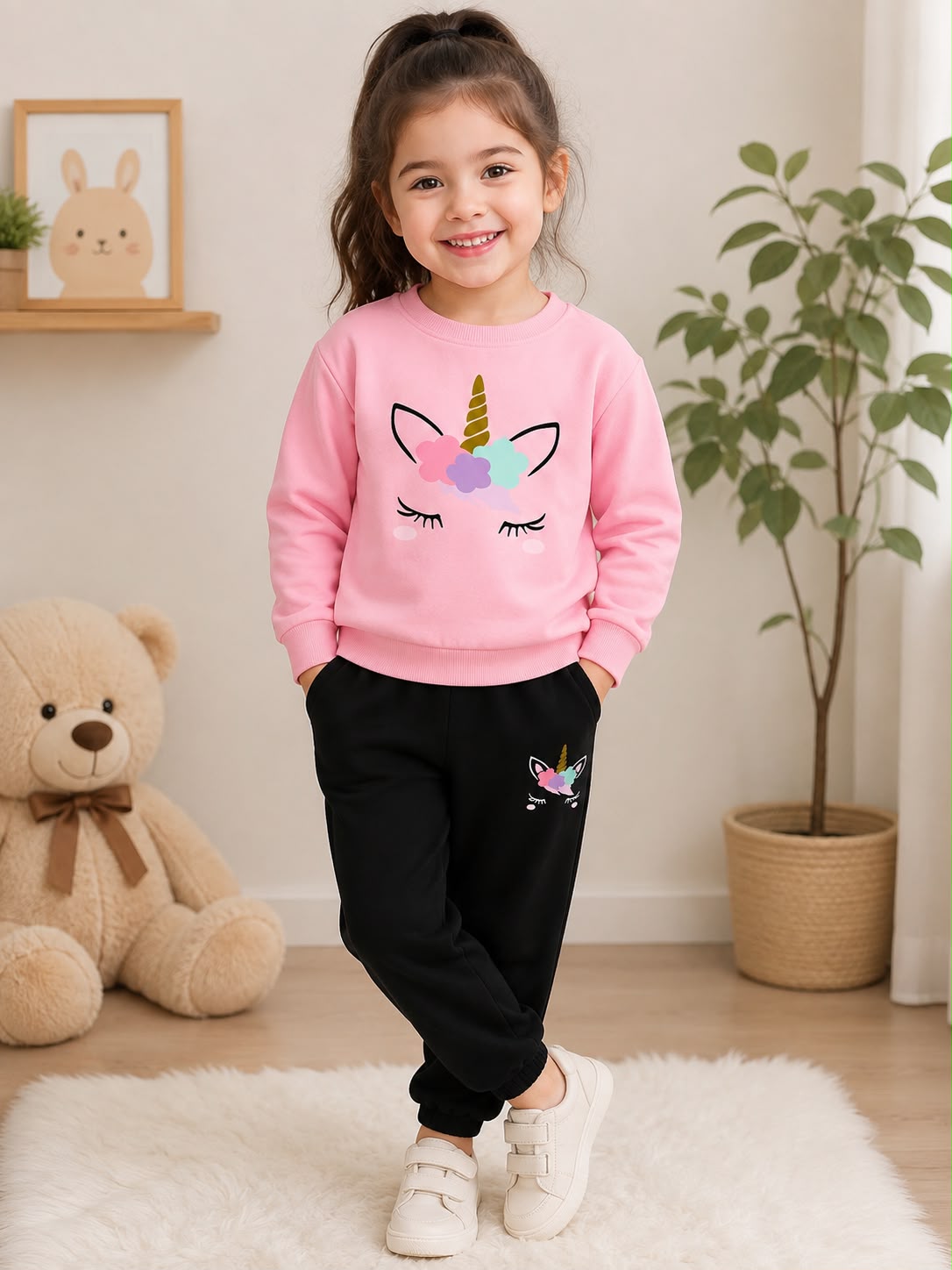 Pink Unicorn Kids Tracksuit