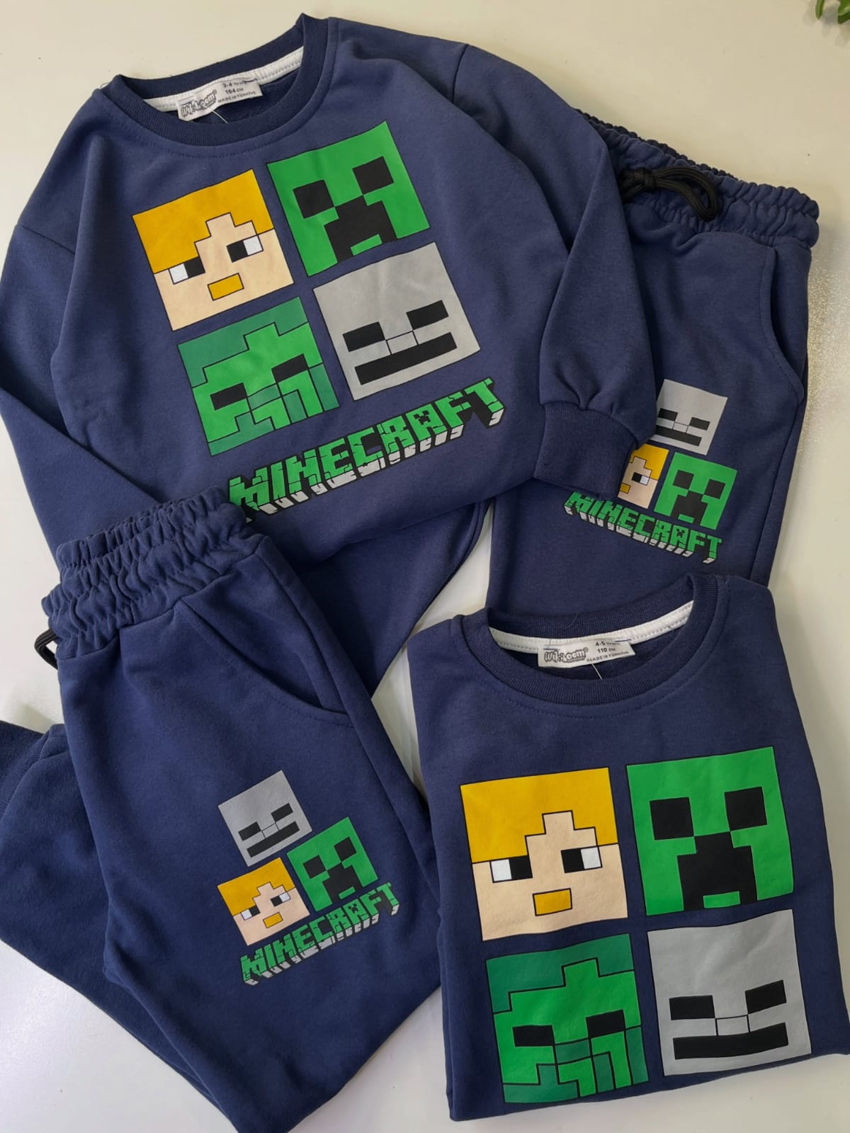 Navy Minecraft Kids Tracksuit