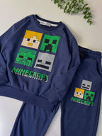 Navy Minecraft Kids Tracksuit