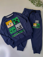 Navy Minecraft Kids Tracksuit