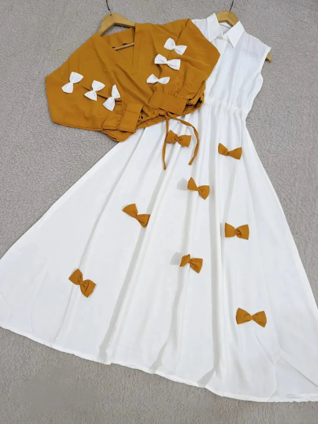 Classic Wine Bow Embellished Maxi 2-Piece